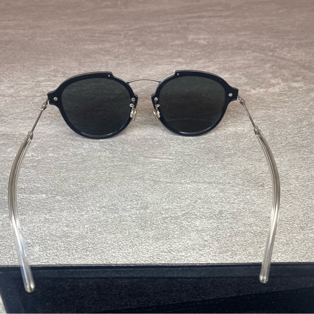 Christian Dior Eclat Women’s Round Sunglasses Black Silver RMGP9 Italy 60-13 135 - Picture 5 of 13